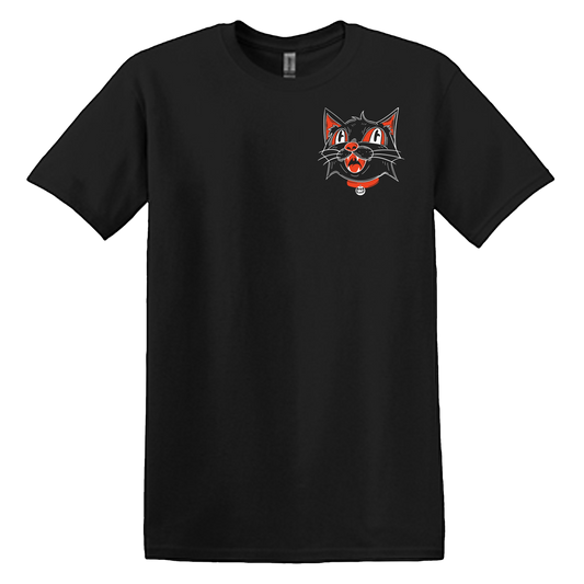 "Halloween Cat" Black Short Sleeve